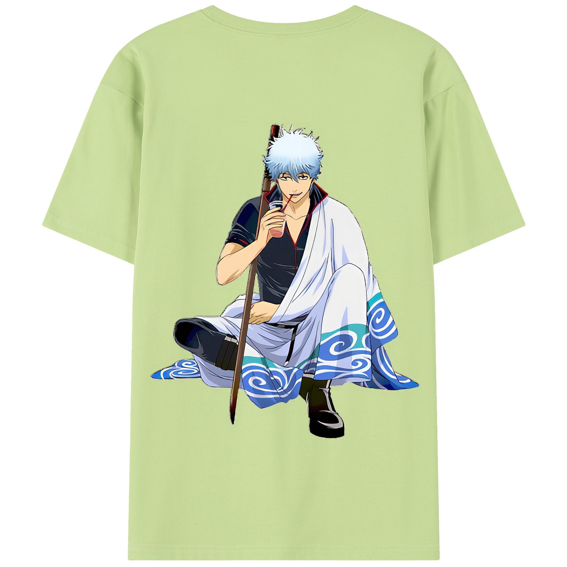 （画像用） ぎんたま 坂田銀時（さかたぎんとき） 神楽 志村新八（しむら しんぱち） GINTAMA Sakata Gintoki Kagura Shimura Shinpachi 綿100％半袖Tシャツ（背面プリント）